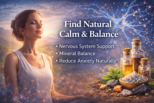 Feature image showing natural calm and nervous system balance supported by minerals, relaxation, and holistic wellness practices.