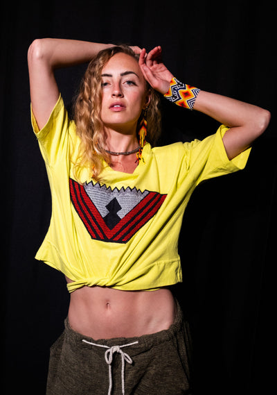 Yawanawa Vision Tee – Solar Yellow