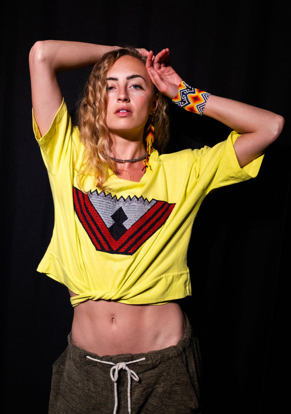 Yawanawa Vision Tee – Solar Yellow