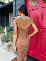 W1SE Heritage Collar – Faux Leather & Handwoven Waist Loom