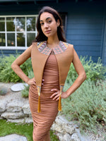 W1SE Heritage Collar – Faux Leather & Handwoven Waist Loom