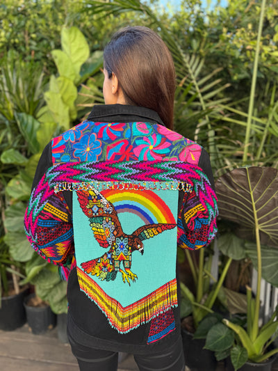 W1SE Eagle Iris Jacket — Unisex Handcrafted Denim