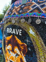 W1SE Lion Brave Jacket — Unisex Handcrafted Denim