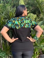 W1SE MAIA Tee – Unisex Black Multicolor Embroidered ArribaT-Shirt