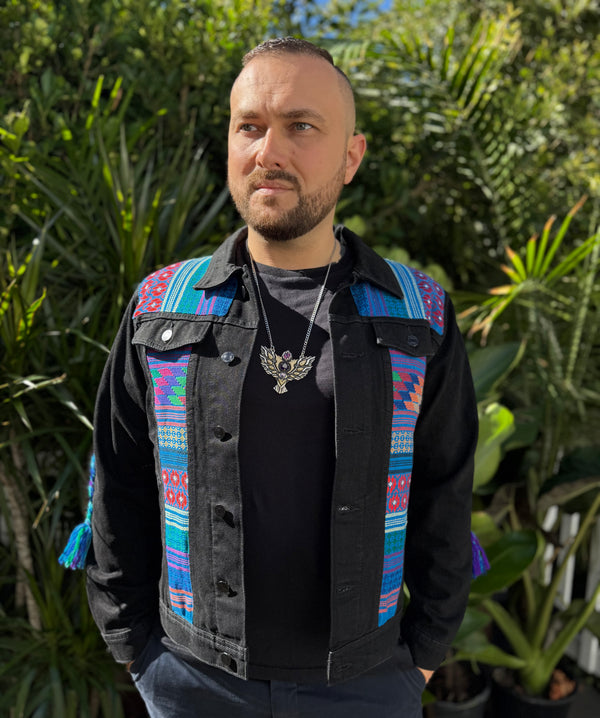 W1SE Lion Brave Jacket — Unisex Handcrafted Denim