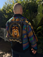 W1SE Lion Brave Jacket — Unisex Handcrafted Denim