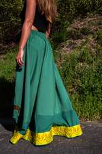 Handcrafted Serpent Skirt – 1-of-1 Amazonian Embroidery | W1SE Tribal Wear for Conscious Living