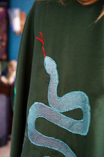 Sacred Serpent Fringe Poncho – 1-of-1 Tribal Cloak | W1SE Ceremonial Wear for Conscious Beings