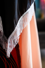 Embroidered Tiger Spirit Shawl – 1-of-1 Black Warrior Wrap | W1SE Ceremonial Power Wear
