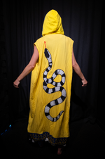 Golden Serpent Hooded Cloak – 1-of-1 Ceremonial Power Garment | W1SE Tribal Wear