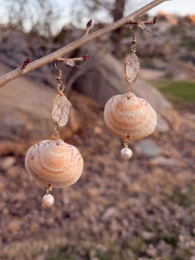 Costal quartz earrings